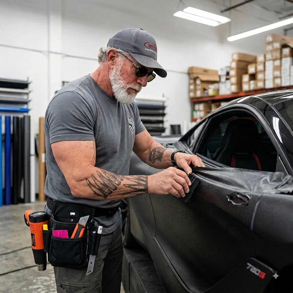 Professional vehicle wrap installation